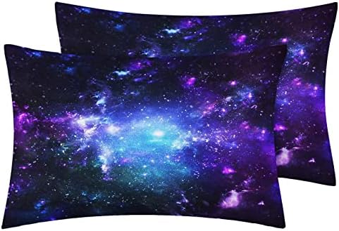Galaxy Starry Sky Pillowcase Set of 2 for Kids
