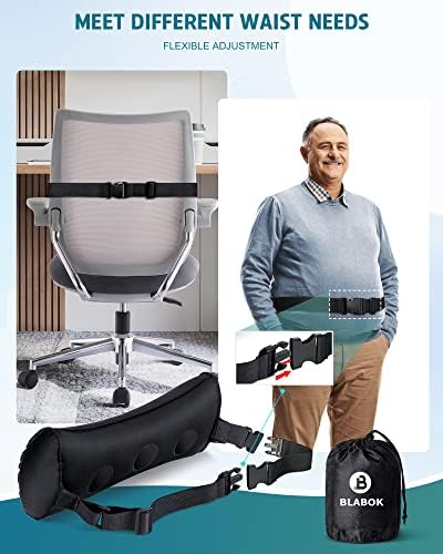 BLABOK Inflatable Lumbar Pillow for Back Support