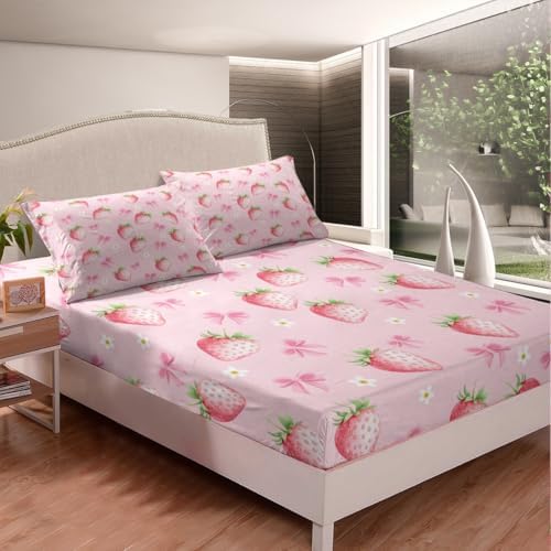 Castle Fairy Cute Bowknot Fitted Sheet Set Twin Size