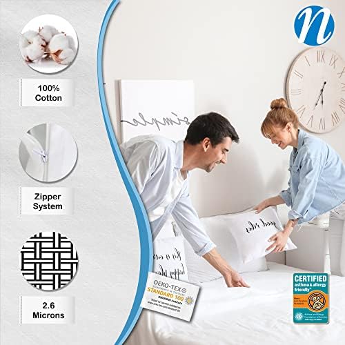 National Allergy 100 Cotton Twin Mattress Protector - Zippered Hypoallergenic