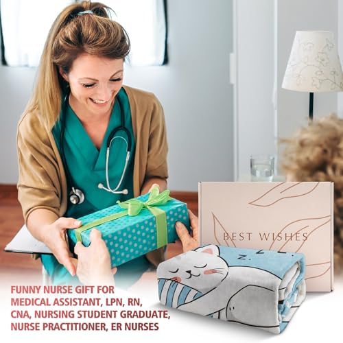 Funny Nurse Gifts 60x50 Flannel Blanket for RN LPN