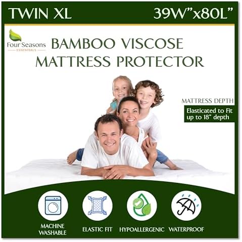 Four Seasons Essentials Waterproof Mattress Protector - Twin XL Size