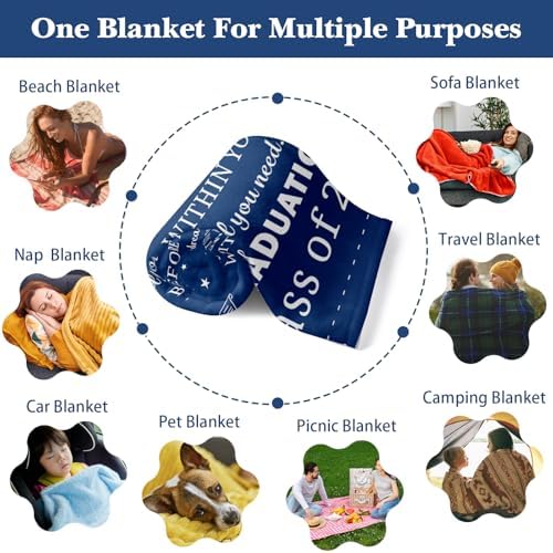 2025 Graduation Throw Blanket for Her Him Gifts