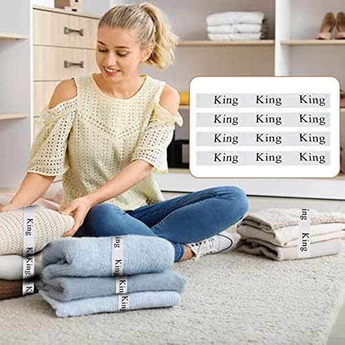 4PCS Bed Sheet Organizer Bands with Labels for Tidy Storage