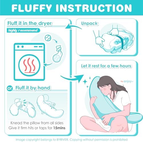 BYRIVER 39 C Shaped Body Pillow for Side Sleepers