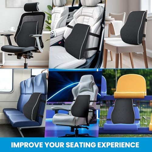 QUTOOL Lumbar Support Pillow for Office Chair and Car