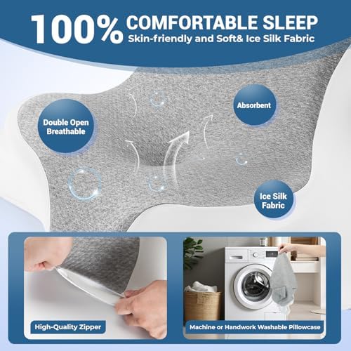 Wogahev Reading Pillow for Bed Head Support - Grey