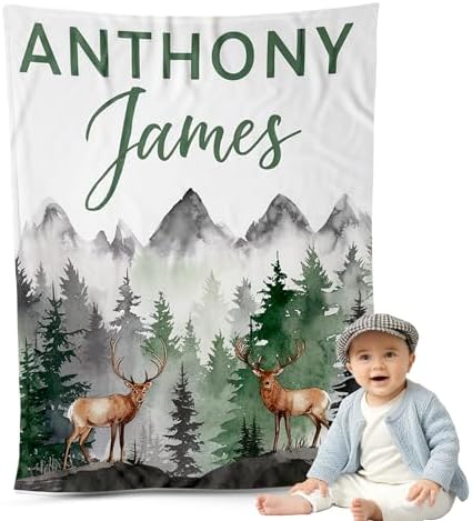 NAZENTI Personalized Baby Blanket with Name