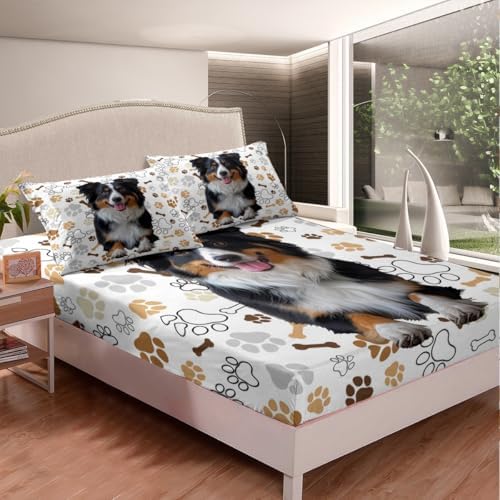 Castle Fairy Cartoon Dog Bed Sheet Set Twin Size