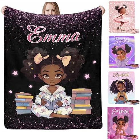 Personalized Name Blanket for Girls - Cozy Keepsake Gift