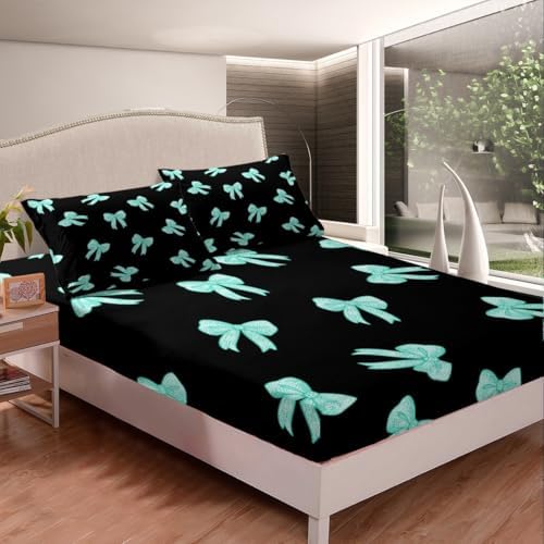 Castle Fairy Bowknot Fitted Sheet Set Twin Size