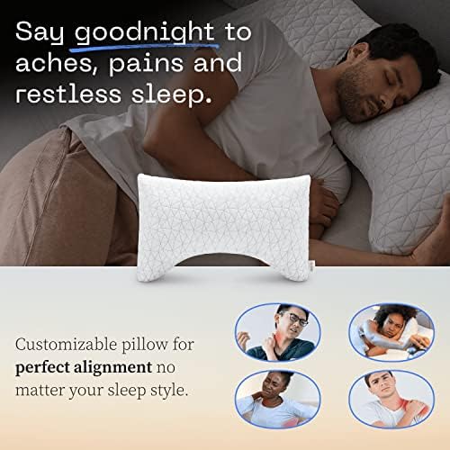 Coop Home Goods Original Crescent Adjustable Pillow for Shoulder Neck Support