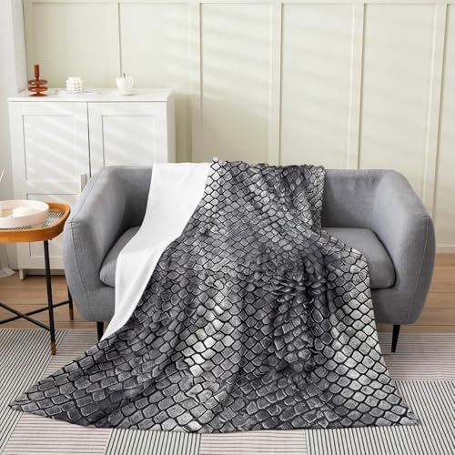 Feelyou Snake Print Flannel Fleece Throw Blanket 40x50