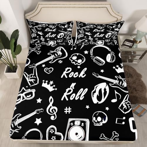 Castle Fairy Rock and Roll Fitted Sheet Set Twin Size