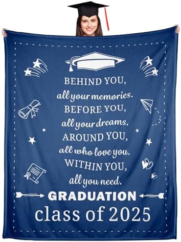2025 Graduation Throw Blanket for Her Him Gifts