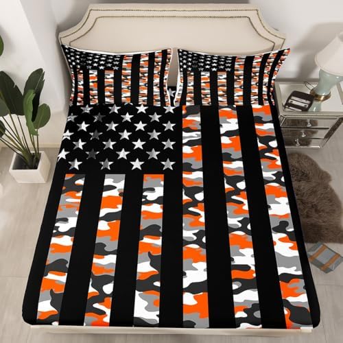 Castle Fairy Kids Camouflage Flag Sheet Set