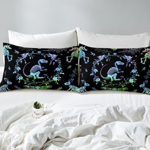 Castle Fairy Dinosaur Bed Sheet Set Twin Size with 1 Pillowcase