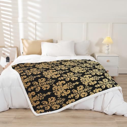 Feelyou Gothic Damask Sherpa Throw Blanket for Kids
