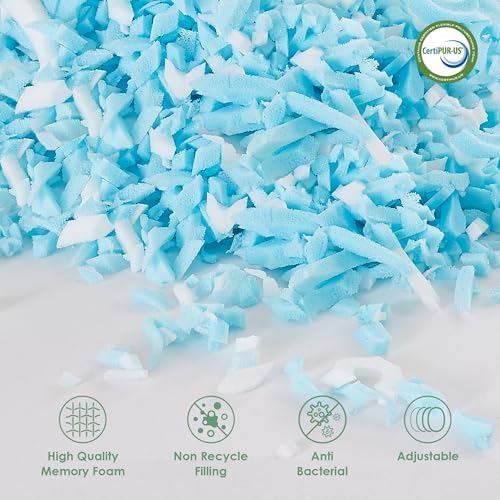 Cooling Body Pillow with Adjustable Memory Foam and Washable Cover