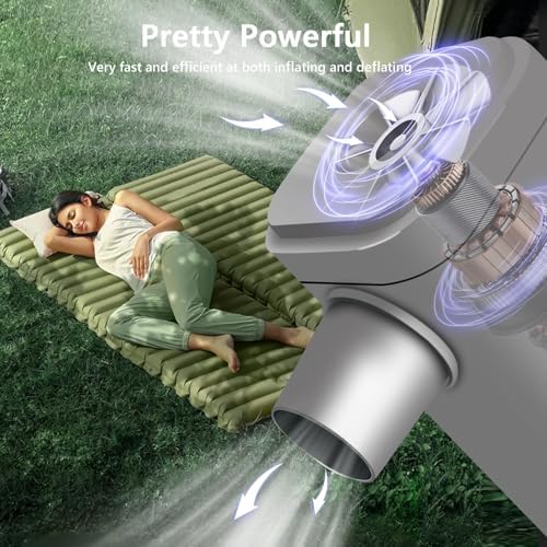ICEKATI Portable Air Pump with LED Light and 5 Nozzles