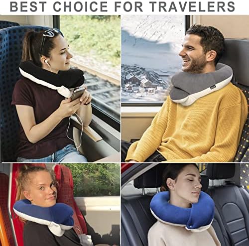 BUYUE Travel Neck Pillow with Eye Mask and Earplugs