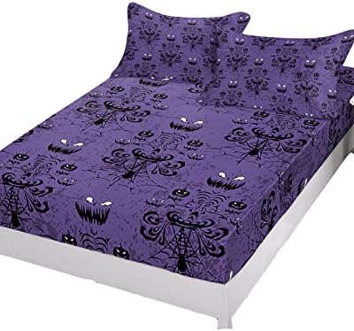 Chees D Zone Twin Fitted Sheet Deep Pocket Halloween Ghost Design