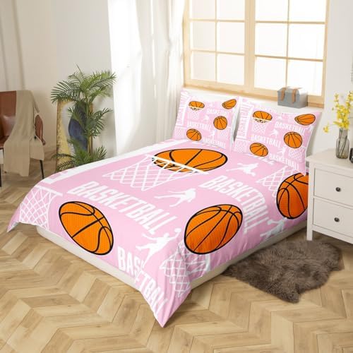 Feelyou Basketball Duvet Cover Set Twin 2Pcs with Pillow Case