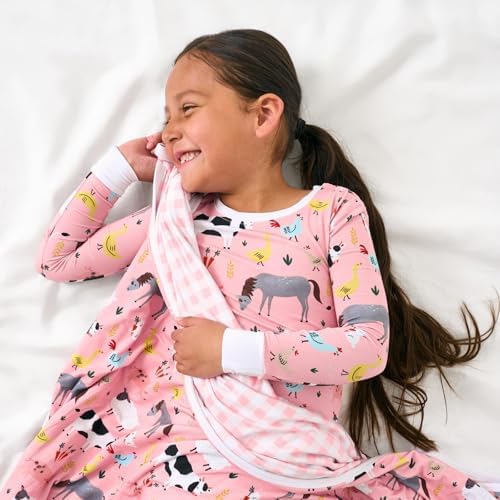 Little Sleepies Cloud Blanket - 50 x 50 Pink Farm Animals