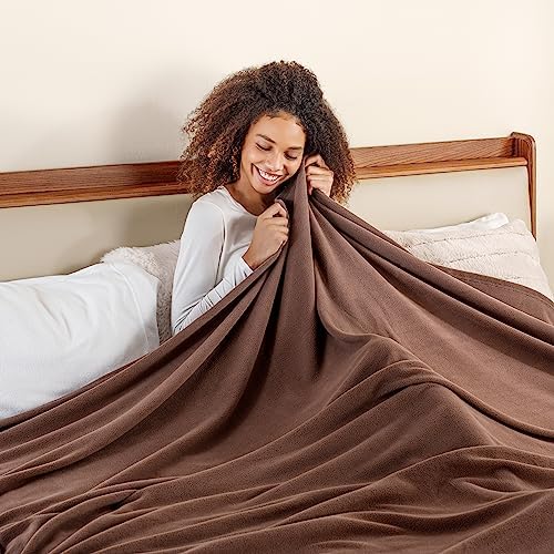 Berkshire Blanket Microfleece Twin Bed Blanket Taupe
