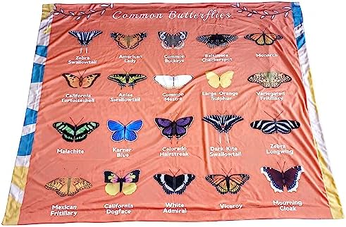 Birdy Boutique Learning Blanket Butterflies Birds Backyard Edition