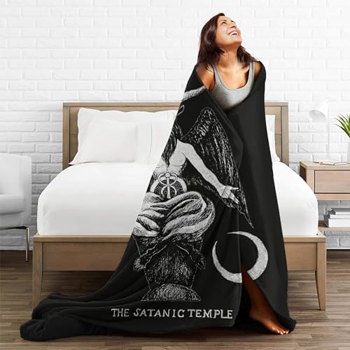YETTA YANG Satanic Demon Baphomet Full Fleece Throw Cloak