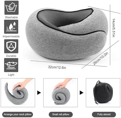 WEERSHUN Travel Neck Pillow with Chin Wrap Function