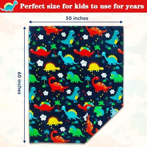 Lukeight Dinosaur Throw Blanket for Kids and Adults