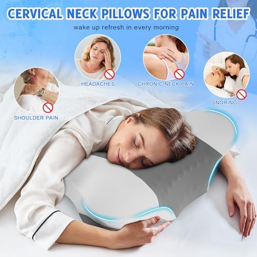 Puzzlandia Cervical Neck Pillow - Memory Foam for Pain Relief