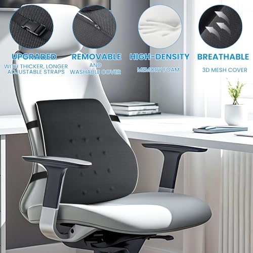 QUTOOL Lumbar Support Pillow for Office Chair and Car