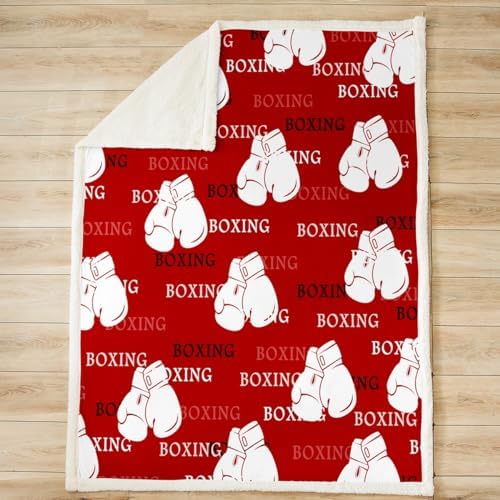 Feelyou Boys Boxing Sherpa Fuzzy Throw Blanket