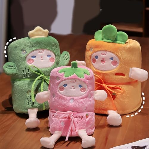 ETAWDE Green Cartoon Flannel Throw Blanket for Kids