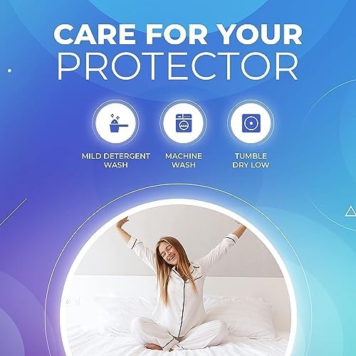 PlushDeluxe King Size Mattress Encasement - Waterproof Bedbug Proof 6-Sided Protection