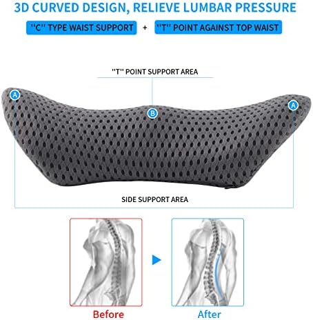 FOUSUPDT Ergonomic Memory Foam Lumbar Pillow