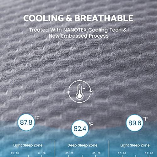 SLEEP ZONE Fluffy Cooling Mattress Topper Twin XL