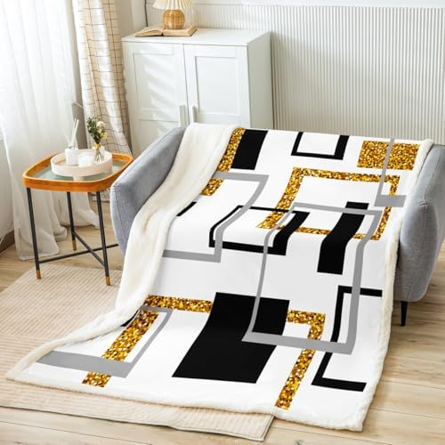 Erosebridal Geometric Fuzzy Throw Blanket 40x50 Inch