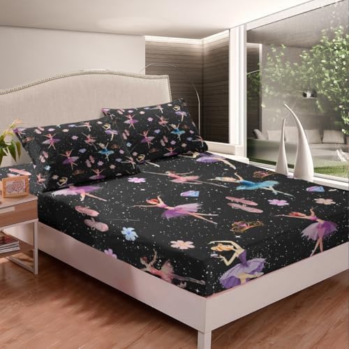 Castle Fairy Ballet Girls Twin Sheet Set with Pillowcase 1