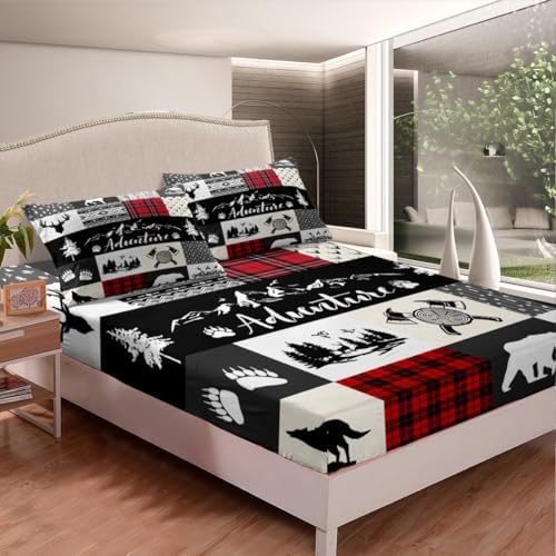 Castle Fairy Deer Antlers Fitted Sheet Set 2 Pillowcases
