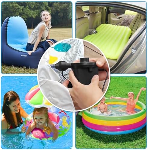 Newpol Inflatable Bed Pump with 3 Nozzle Sizes