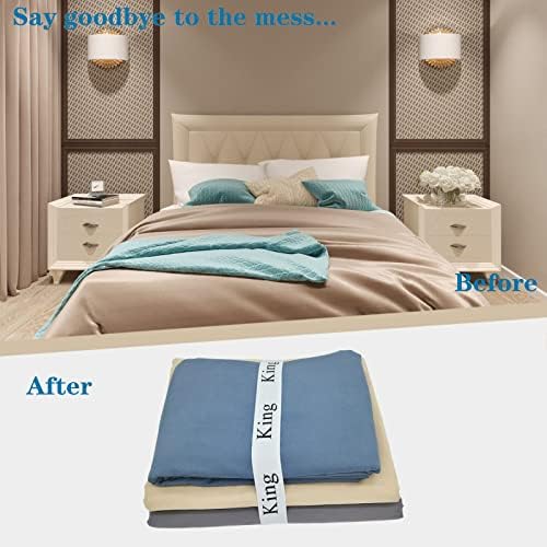 2 Pieces Bed Sheet Organizer Bands for King Sheets