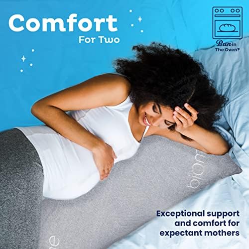 Snuggle-Pedic Body Pillow for Side Sleepers - 20x54 Light Gray