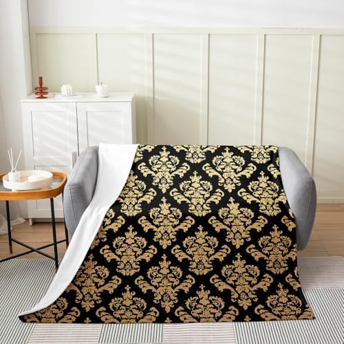 Feelyou Gothic Damask Plush Throw Blanket for Kids