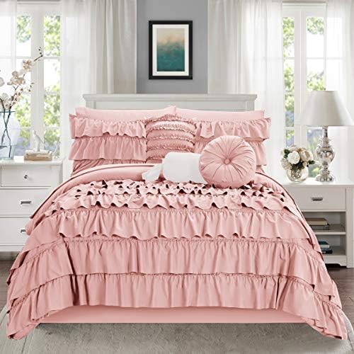 Elegant Comfort 10-Piece Bed-in-a-Bag Set Dusty Rose FullQueen