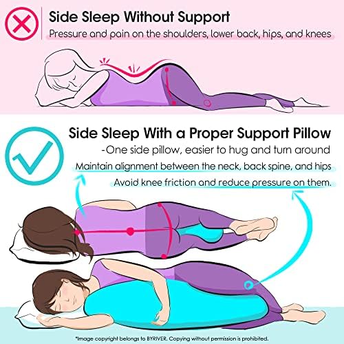 BYRIVER 39 C Shaped Body Pillow for Side Sleepers