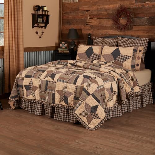 VHC Brands Bingham Star Quilt Set 4 Piece Queen